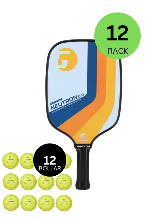 12 Gamma Neutron rack + 12 Gamma inomhusbollar