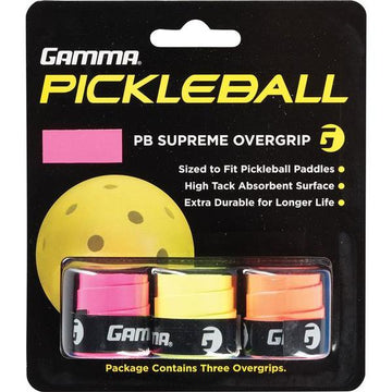 GAMMA Supreme Overgrip Neon 3-pack